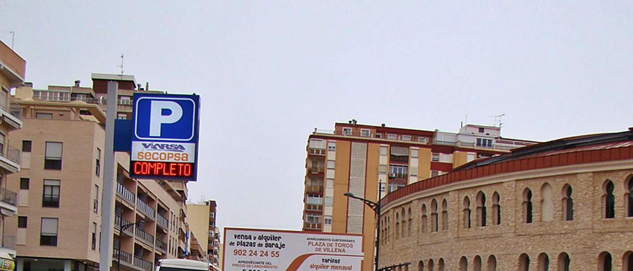 El aparcamiento subterráneo de la plaza de toros de Villena.