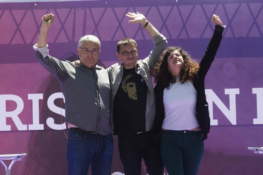 Acto electoral de Podemos en Oviedo con Juan Carlos Monedero