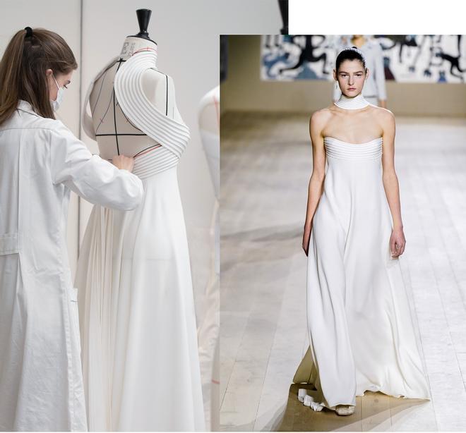 Vestido blanco Alta Costura ss2022 de Dior