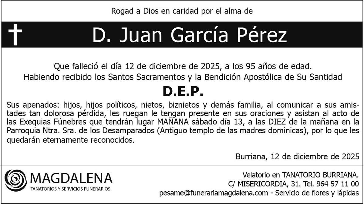 D. Juan García Pérez