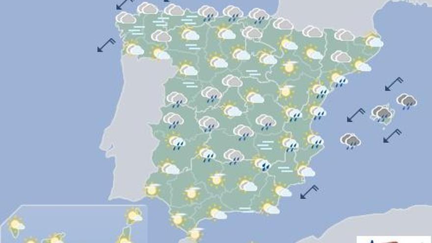 Cielos poco nubosos o despejados en Canarias