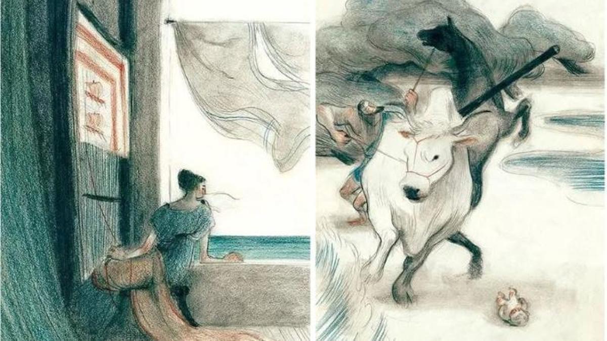 Dues de les il·lustracions creades per Dani Torrent per aquest llibre.