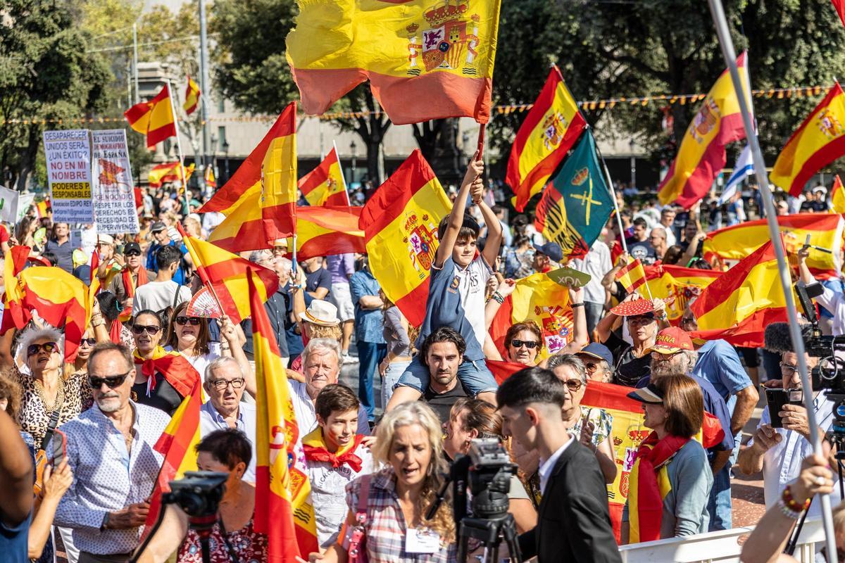 Manifestación por el 12-O en Barcelona