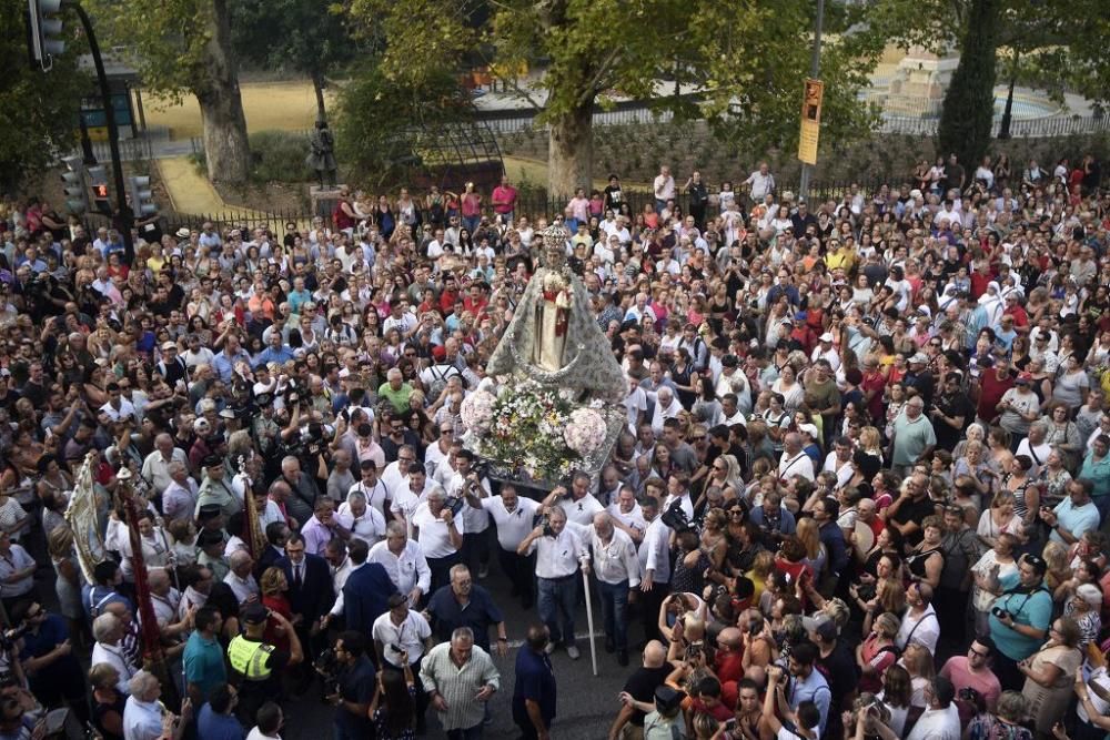 La Fuensanta baja en romería hasta la Catedral