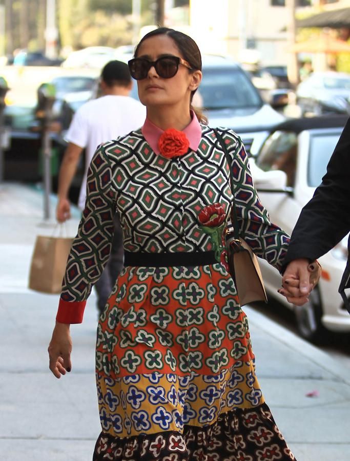 Salma Hayek se deja seducir por los estampados