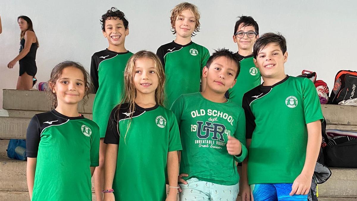 Prebenjamines del NiE Gandia tras la competición