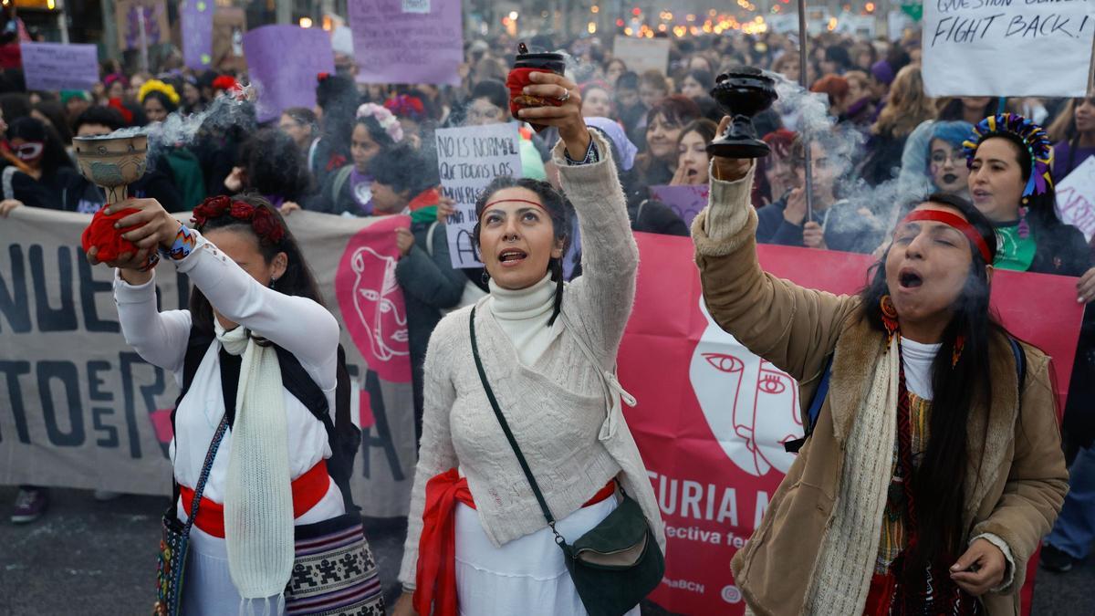 Marcha del 8M en Barcelona