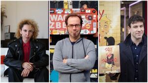 Nadia Hafid, Pep Brocal y Jordi Lafebre.