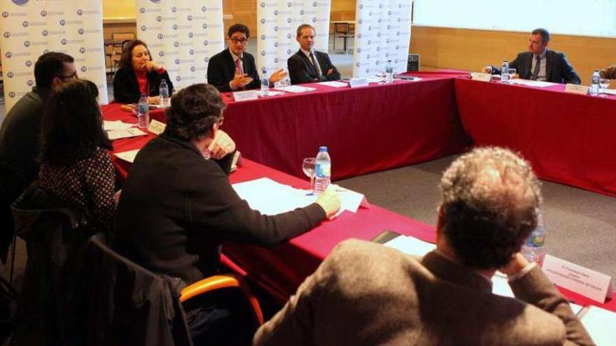 Reunión del comité organizador del certamen forestal, ayer, en las dependencias de la FIG.