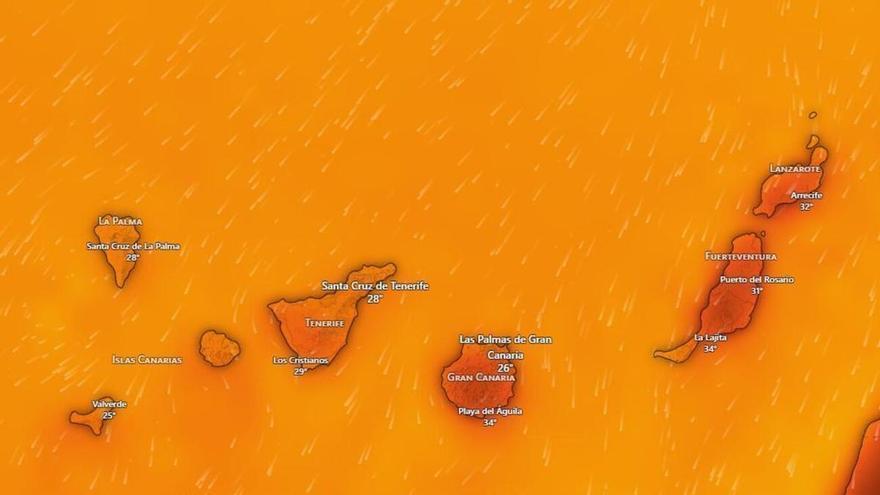 Noche tórrida este martes en Canarias y máximas de hasta 40ºC en Gran Canaria