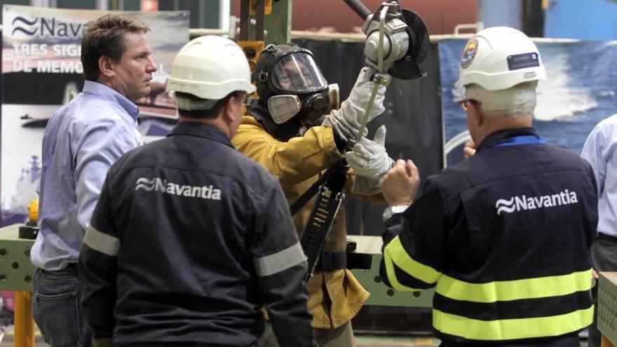 Los trabajadores de los astilleros Navantia negocian un nuevo convenio colectivo.