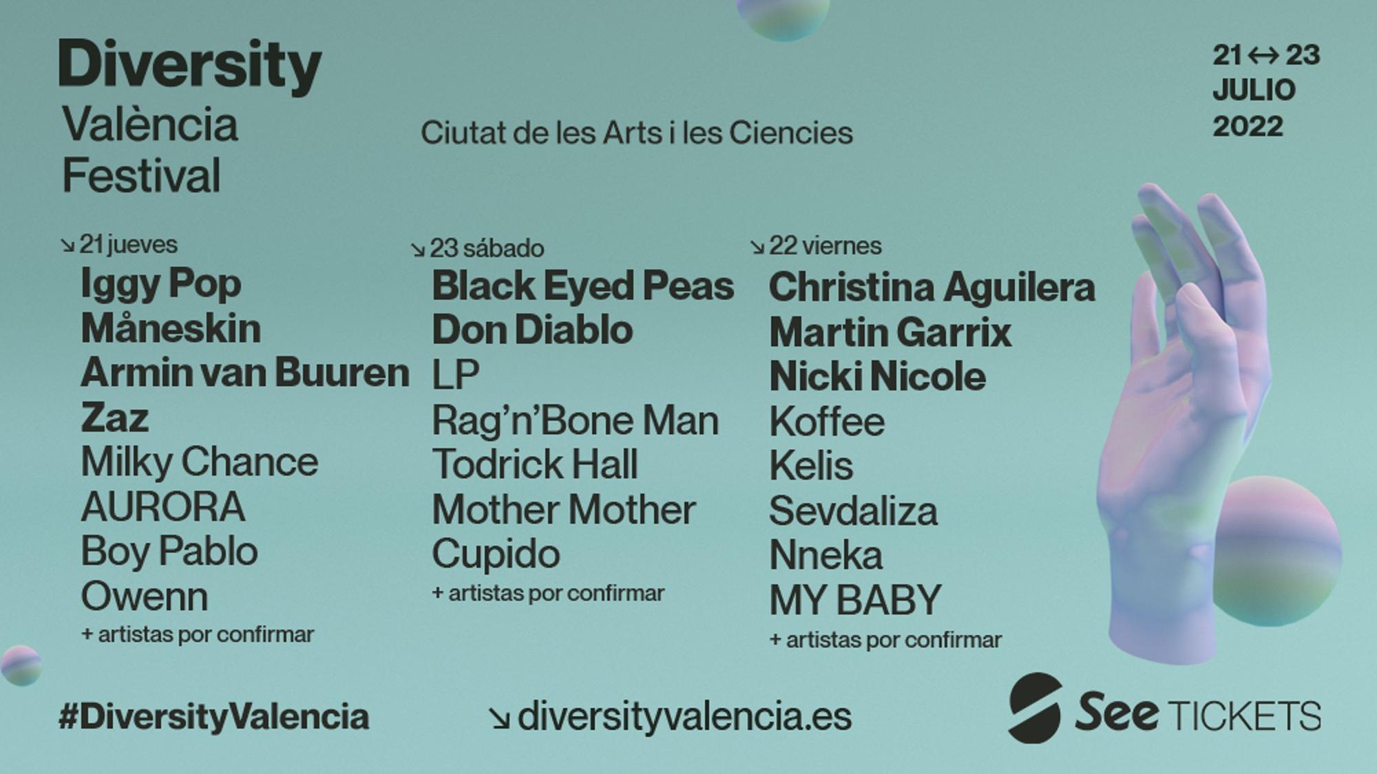 El cartel del festival Diversity València.