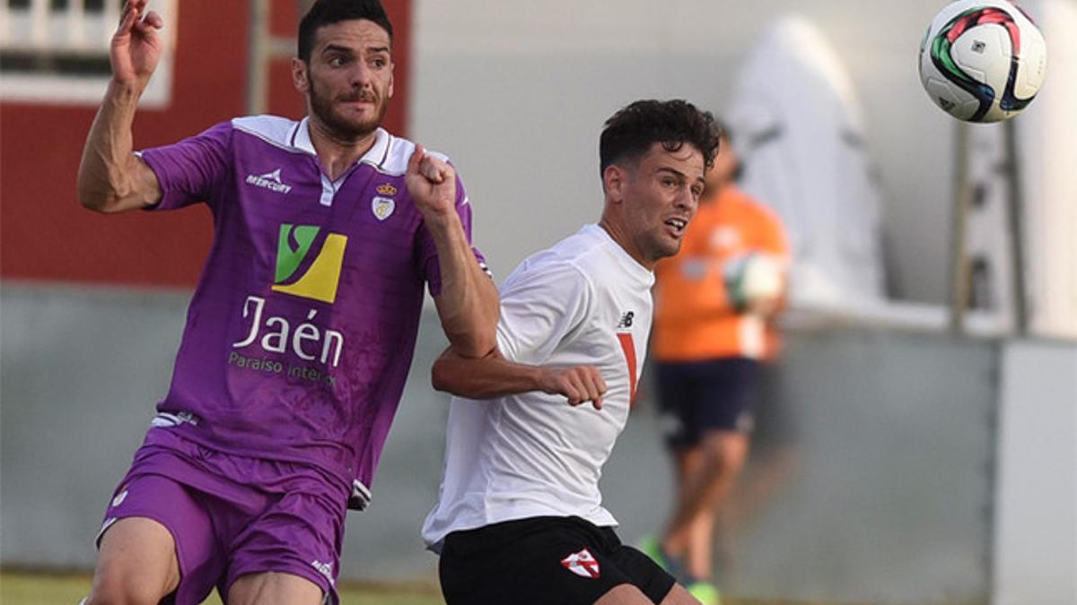 El lateral zurdo, en un partido con el Sevilla Atlético