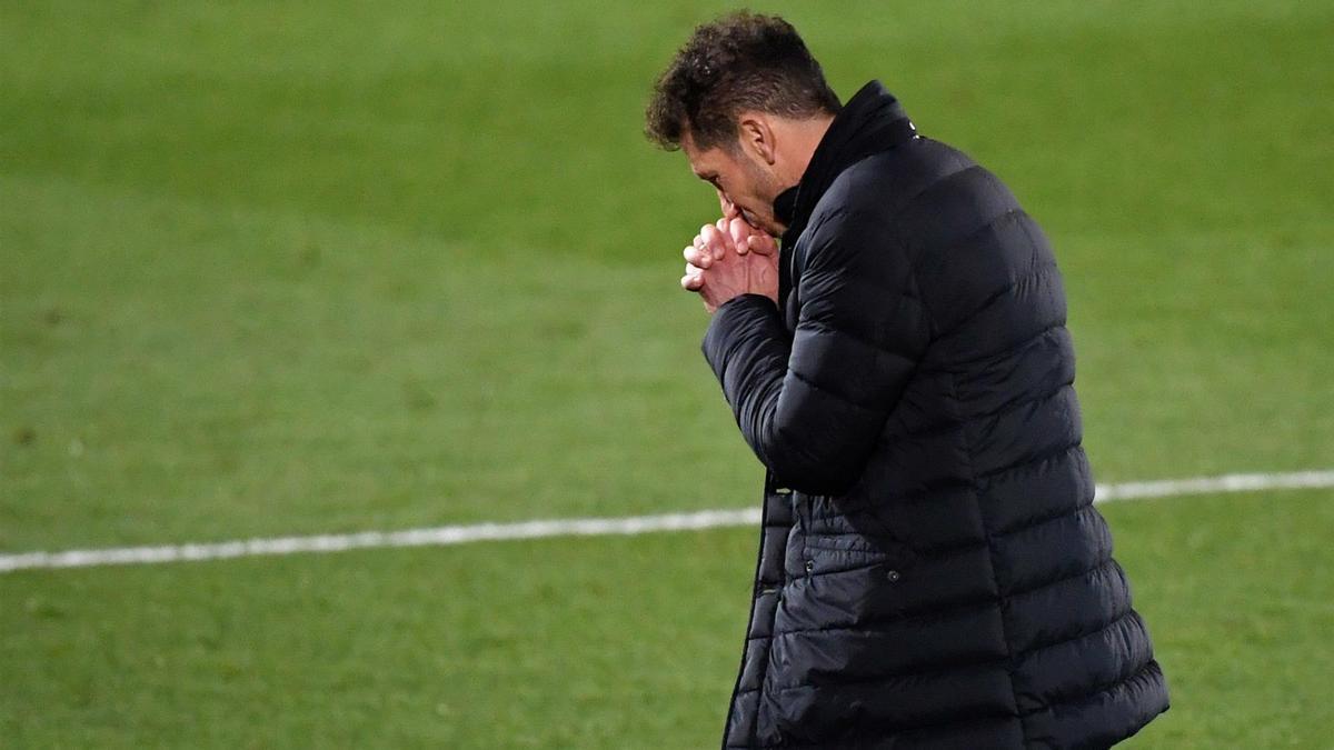 Simeone, concentrado durante el partido