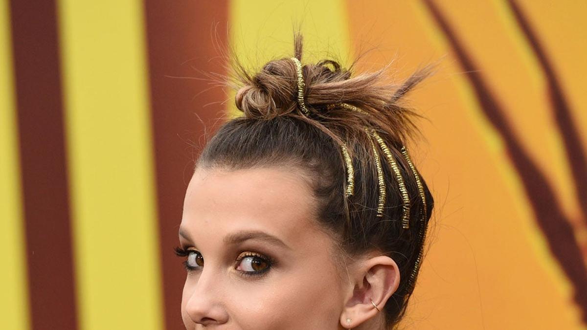 El original peinado de Millie Bobby Brown para presentar 'Godzilla'