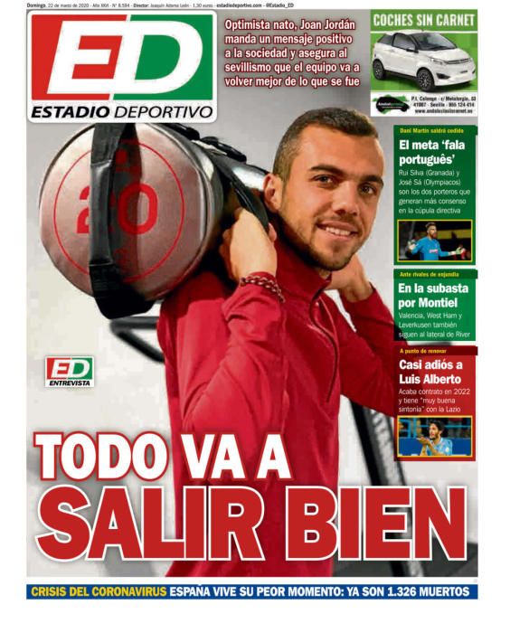 Portada ESTADIO DEPORTIVO domingo 22 marzo 2020