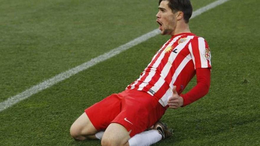 Antonio Marín, durante un partido del Almería.