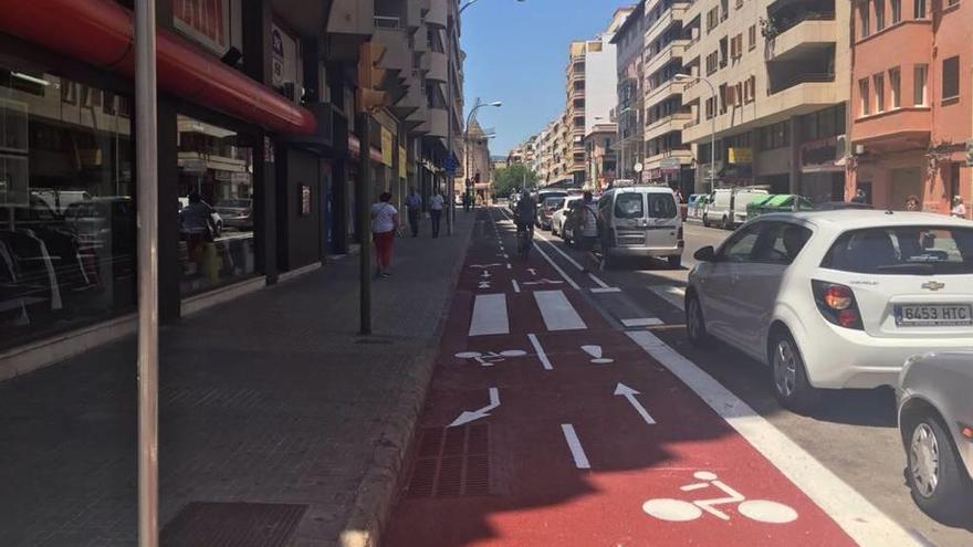 El carril bici de Industria ya está listo