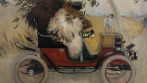 ’Ramon Casas i Pere Romeu en un automòbil’ (Oli sobre tela, 208 x 291 cm).