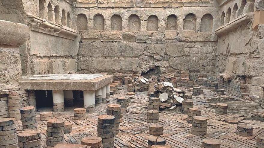 Termas de Salud del yacimiento de Torreparedones en Baena.