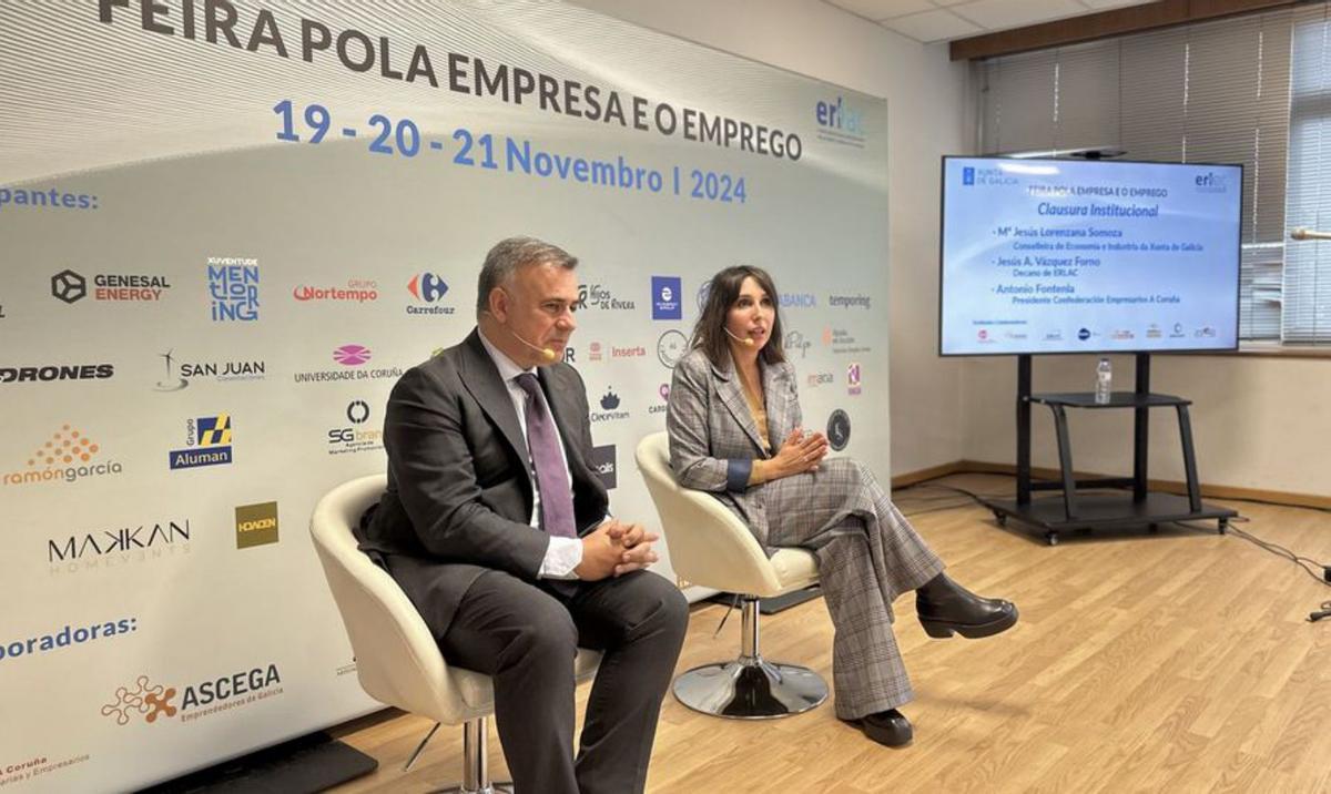 María Jesús Lorenzana en la clausura de la feria de empleo. |  LOC