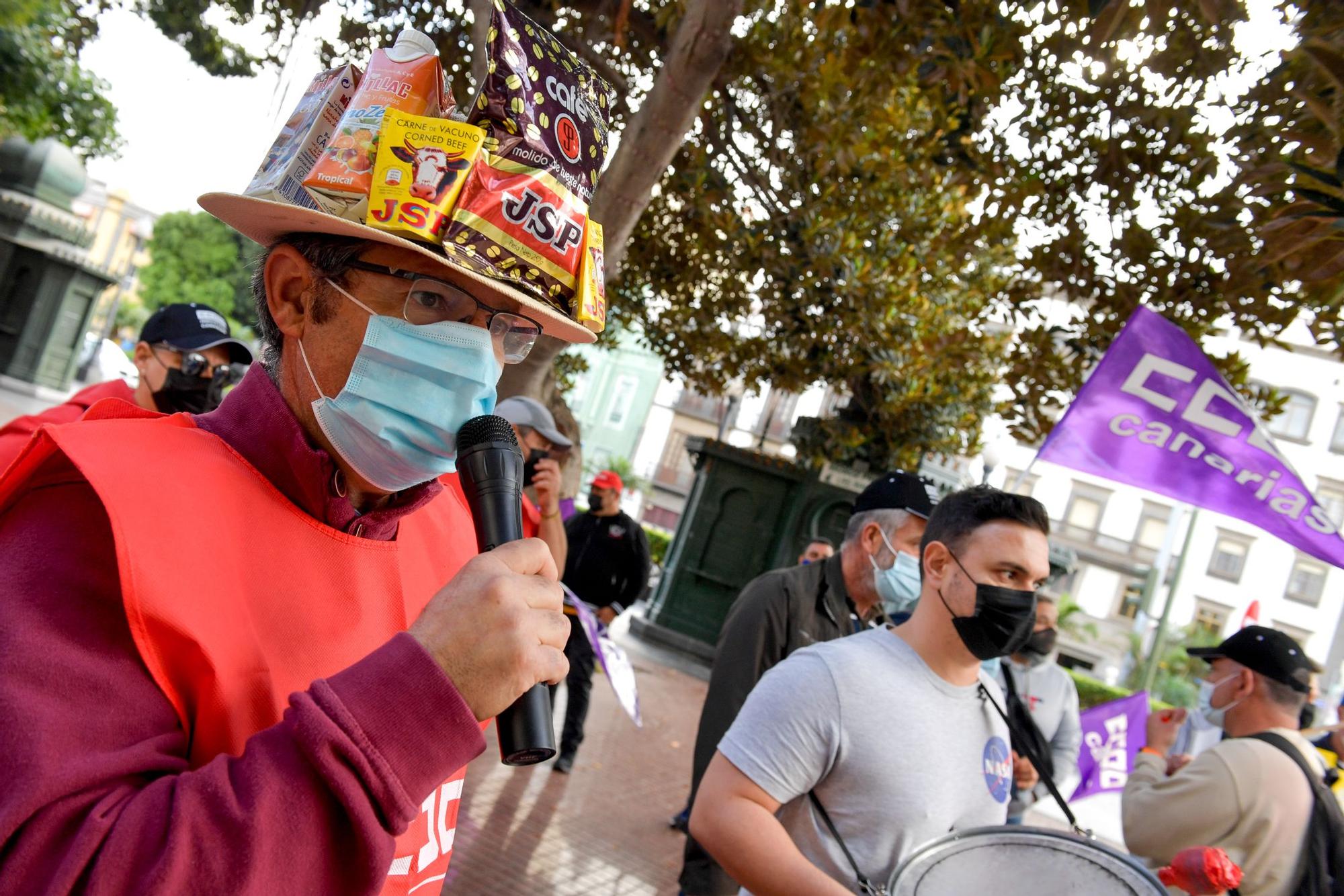 Protesta de los trabajadores de JSP en Las Palmas de Gran Canaria (03/12/2021)