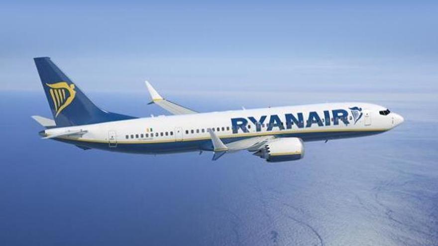 Un avió de Ryanair.