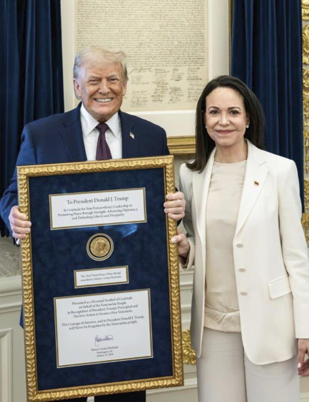 Machado y Trump Nobel de la Paz. | EFE