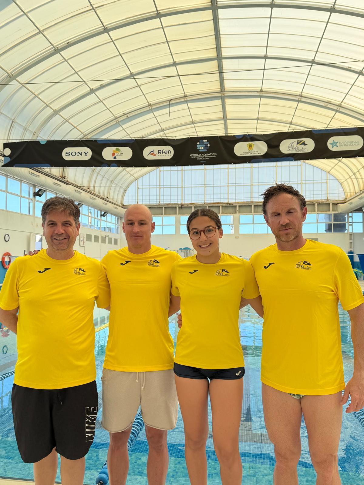 Javi Bonet junto a Rafael Reyes, María Torres y Fran Pérez