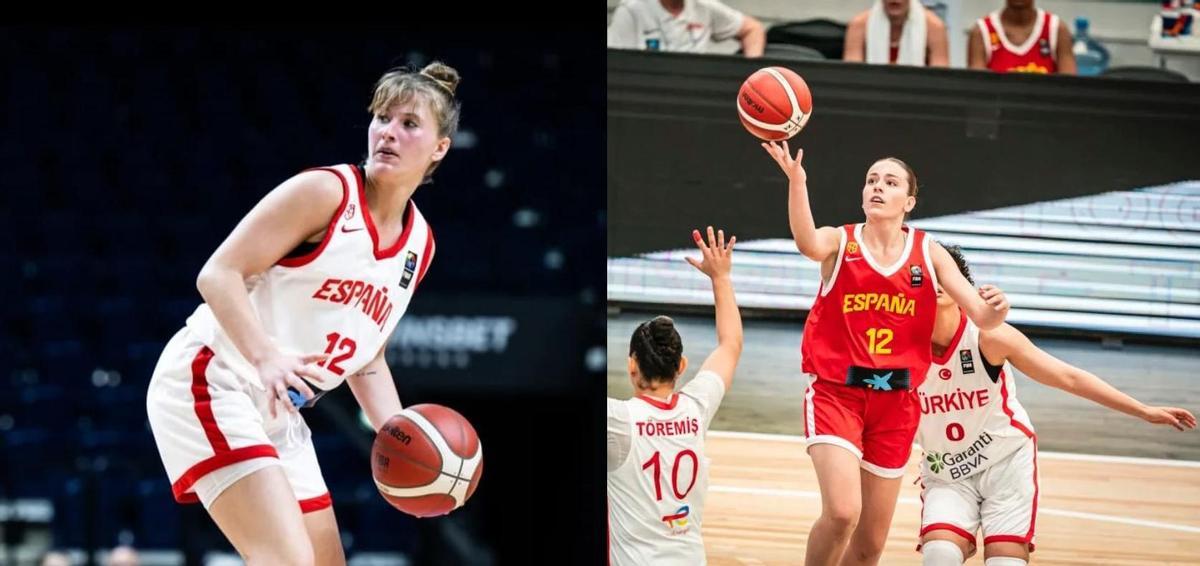 Las hermanas Asensio, Marina (izquierda) e Irene (derecha), con sendas selecciones.