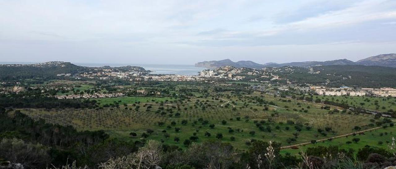 Vista del municipio captada desde la montaña que hay encima de la depuradora de Calvià. | JUAN LUIS IGLESIAS