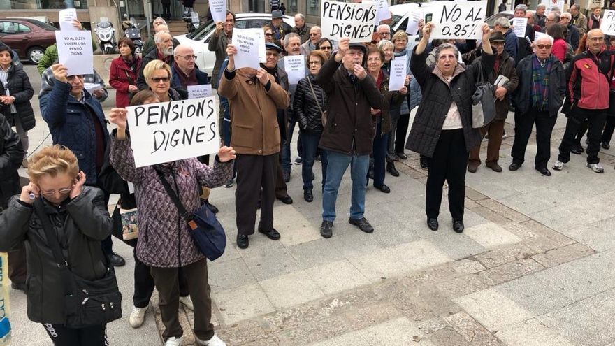 La manifestació dels jubilats