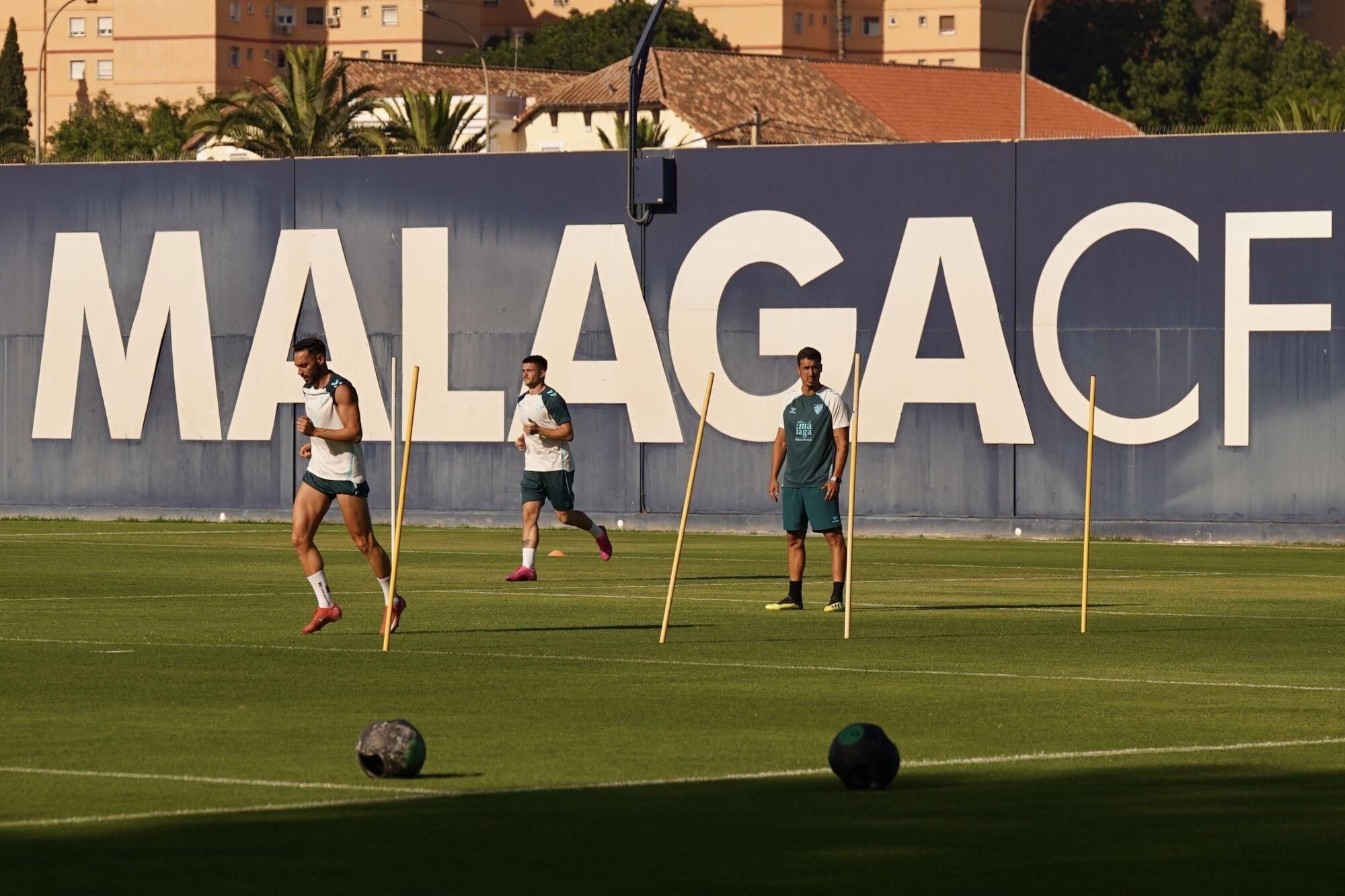 Primer entrenamiento del Málaga CF para la pretemporada