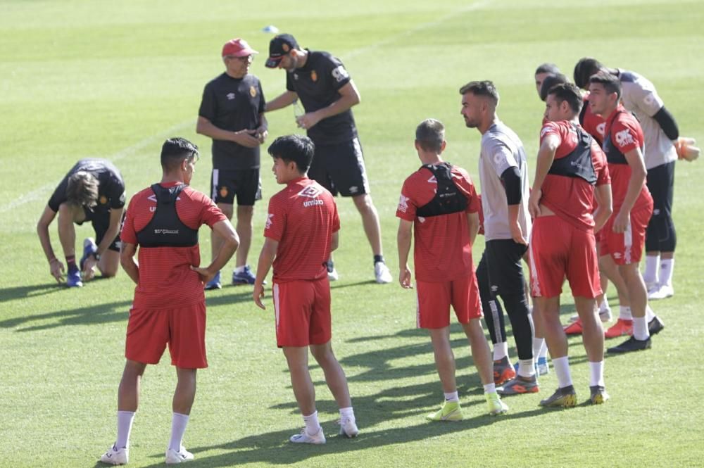 Primer entrenamiento de Kubo con el Mallorca