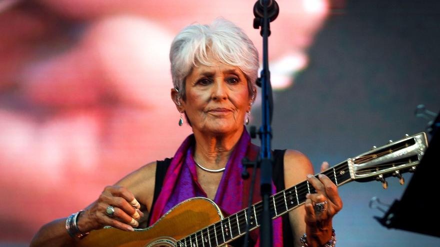 La cantautora estadounidense Joan Baez, durante un concierto en San Sebastián en julio de 2019.