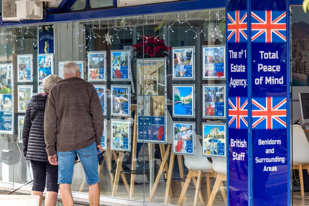 Una inmobiliaria en Benidorm.