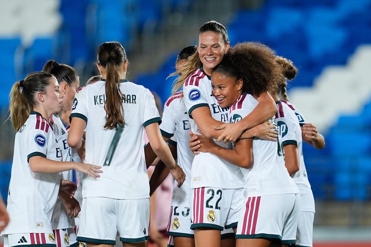 Felicia Schröder, en el Real Madrid-Valencia.