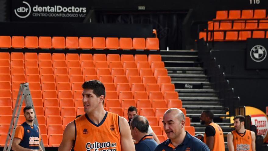 Primer entrenamiento de Rudez con el Valencia Basket