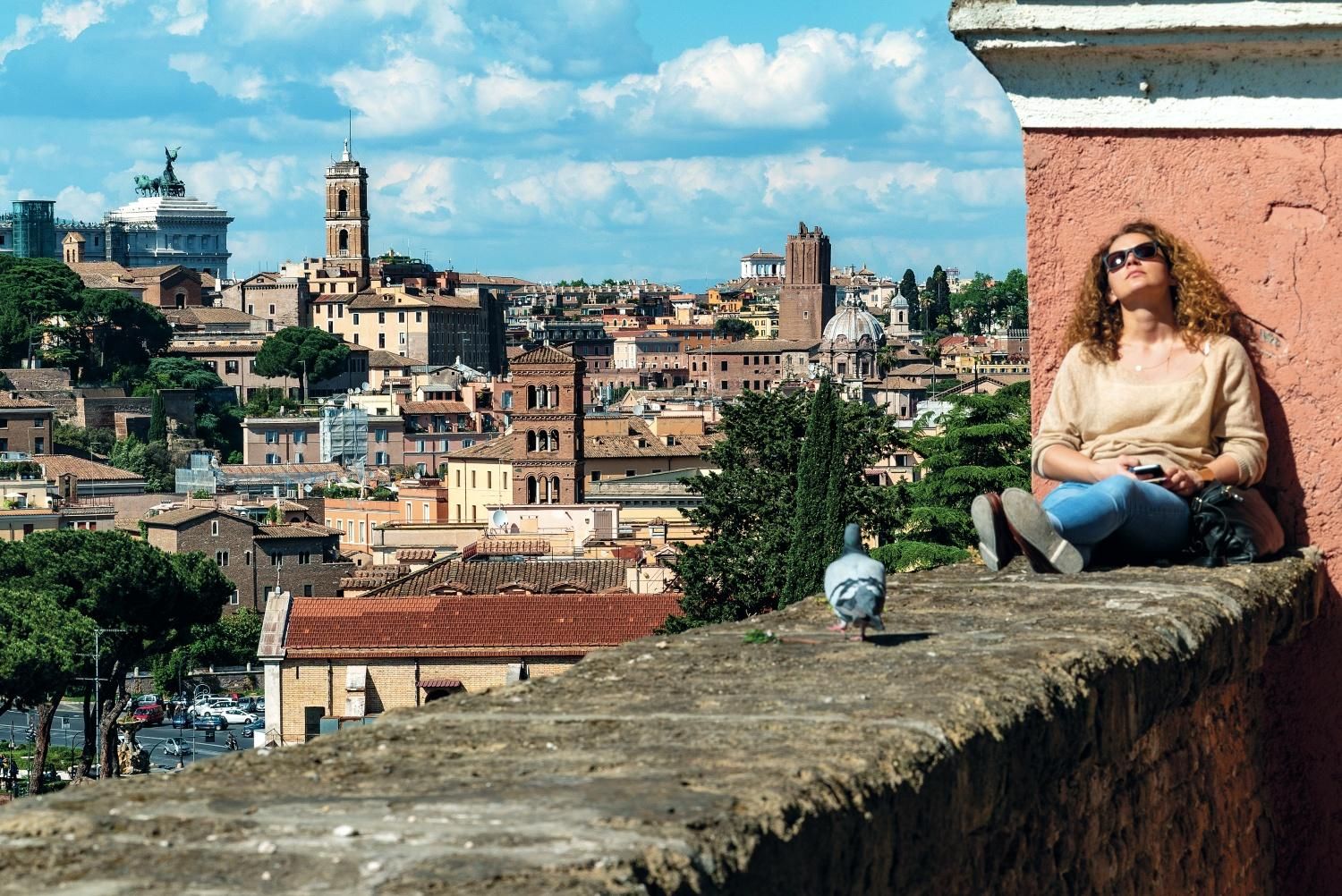 Vista de Roma con Piazza Venezia al fondo.