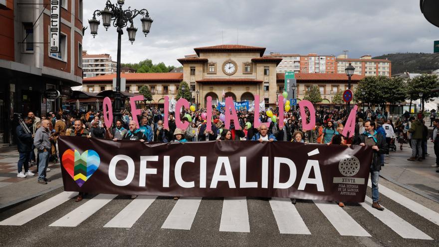 El asturianismo alza la voz en la calle y lanza un mensaje a los partidos: &quot;No hay oficialidades amables, hay reconocimiento o no lo hay&quot;