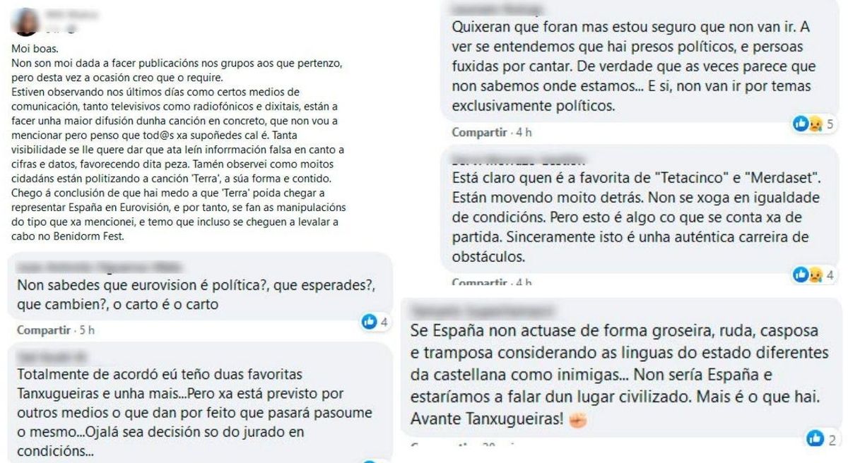Mensajes de fans en redes sociales
