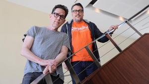 John Linnell y John Flansburgh, fotografiados este viernes en un hotel de Sitges