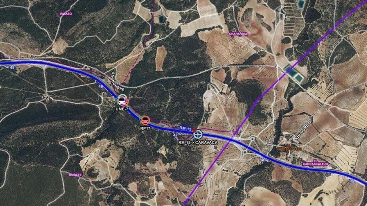 Ubicación donde ha tenido lugar el accidente.