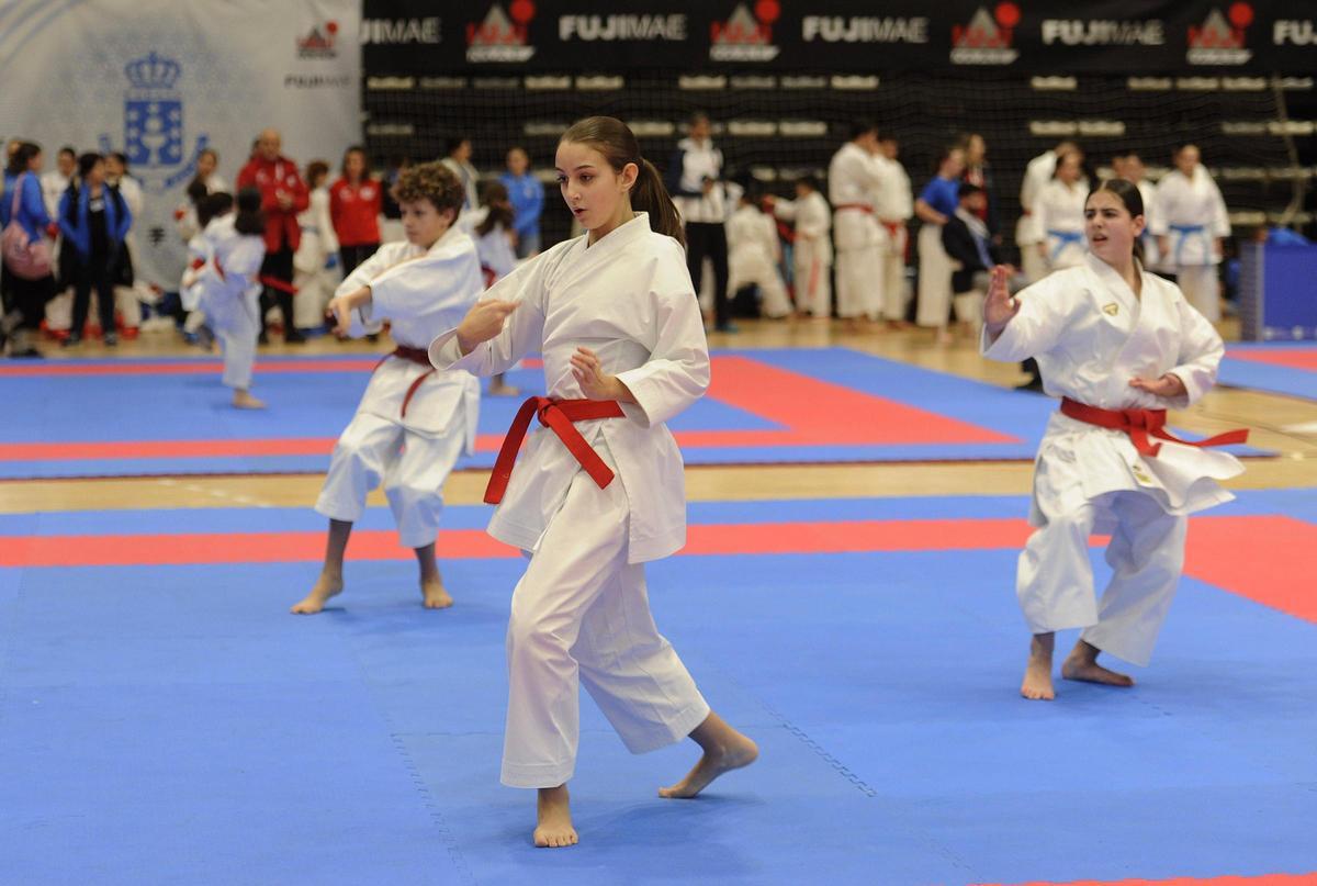 Un campeonato reciente de karate.