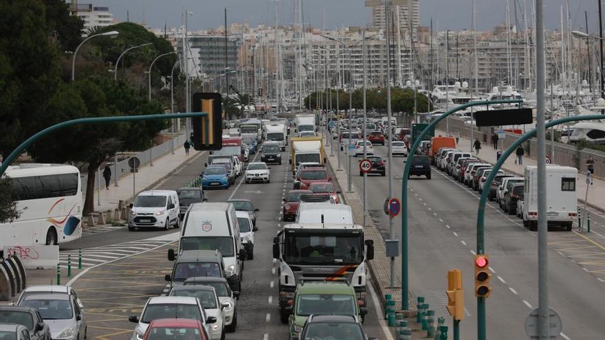 Protesta de transportistas en Palma