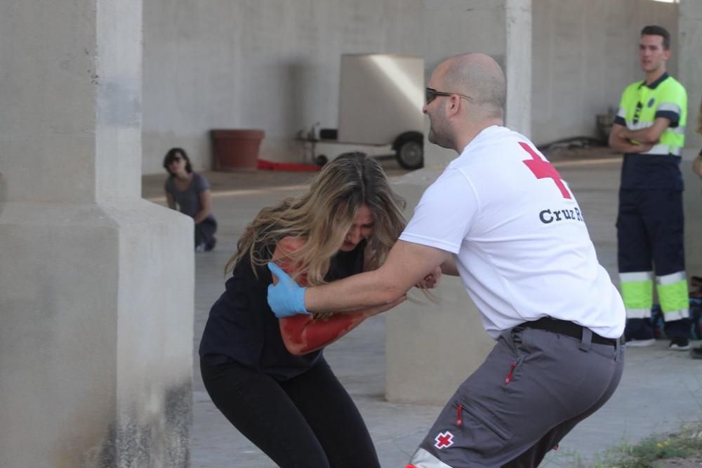 Simulacro de atropello múltiple en el campus de Cartagena de la UCAM