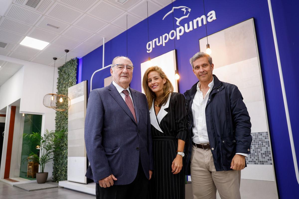Grupo Puma. Cordobeses del año. Francisco Jiménez, presidente de Grupo Puma y sus hijos Carmen Jiménez y Francisco Jiménez San Martín