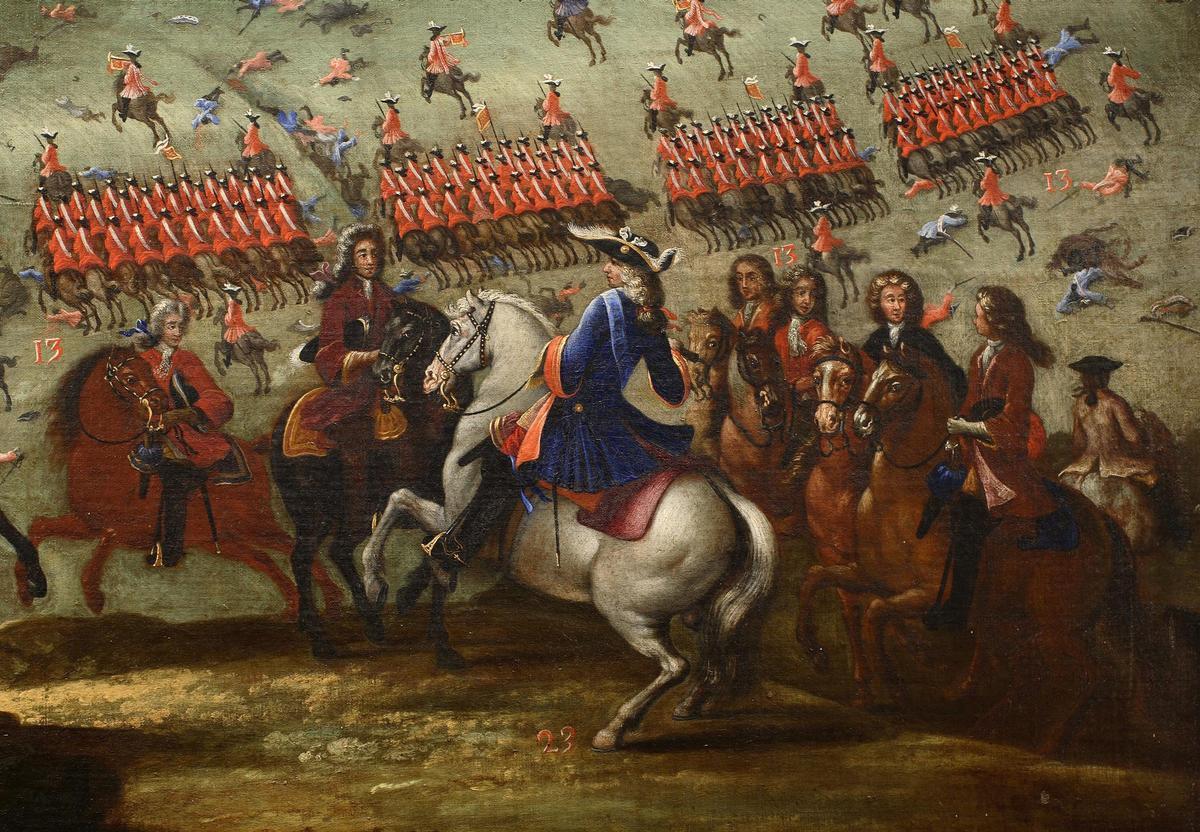 Fragmento del cuadro 'La batalla de Almansa' de Buonaventura Ligli, propiedad del Museo del Prado.
