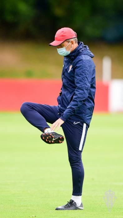 Entrenamiento del Sporting en Mareo.