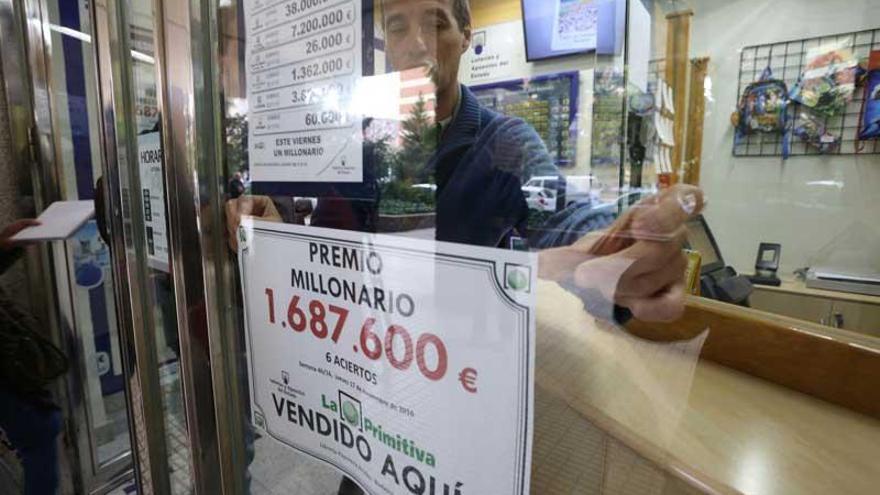 Un boleto sellado en Badajoz, premiado con casi 1,7 millones en la Primitiva
